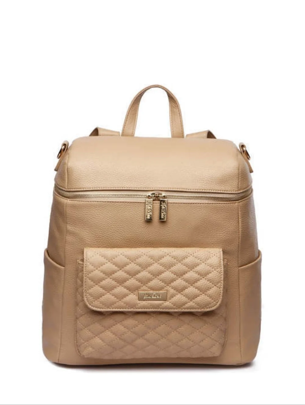 Luli Bebe Petit Monaco Quilted Diaper Bag In Latte. New Without Tags